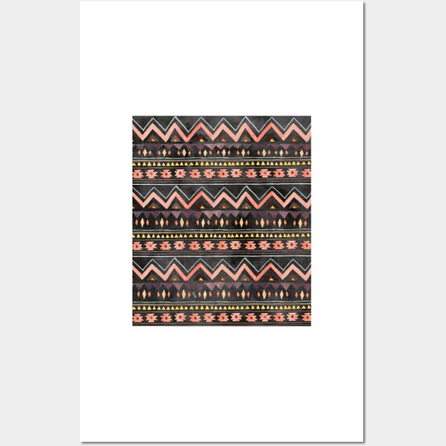 southwest inspired pattern in black Wall Art by LisaCasineau